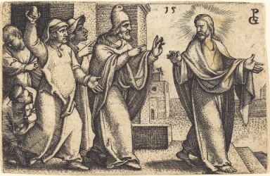 Photo of the Pharisees attempting to stone Christ