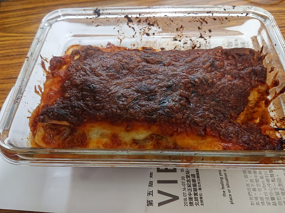 Overcooked lasagna